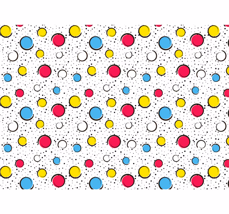 Tenda a rullo camera da letto multicolore a pois - TenStickers