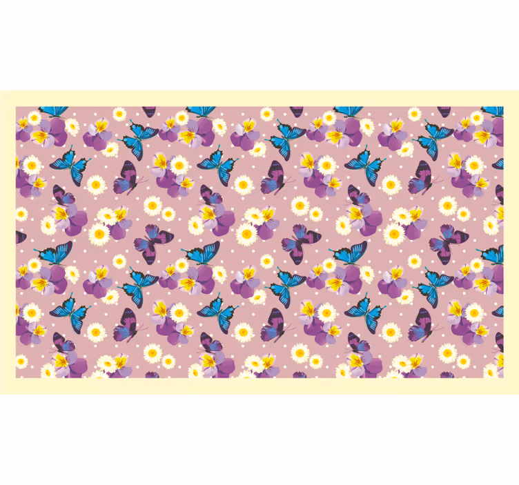 Tenda a rullo camera da letto farfalla a pois rosa - TenStickers