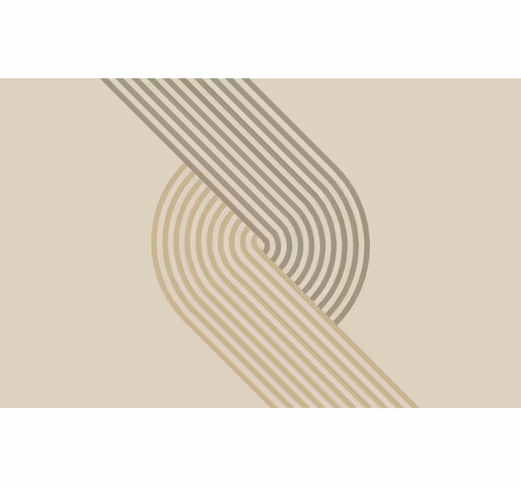 Tenda a rullo camera da letto tappeto vinilico righe beige - TenStickers