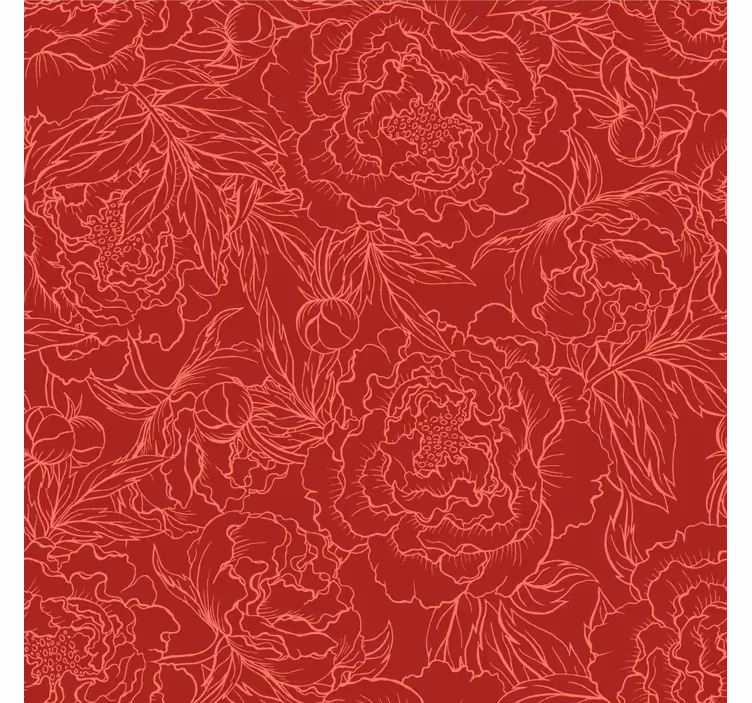Tenda a rullo camera da letto design rose hollywood regency - TenStickers