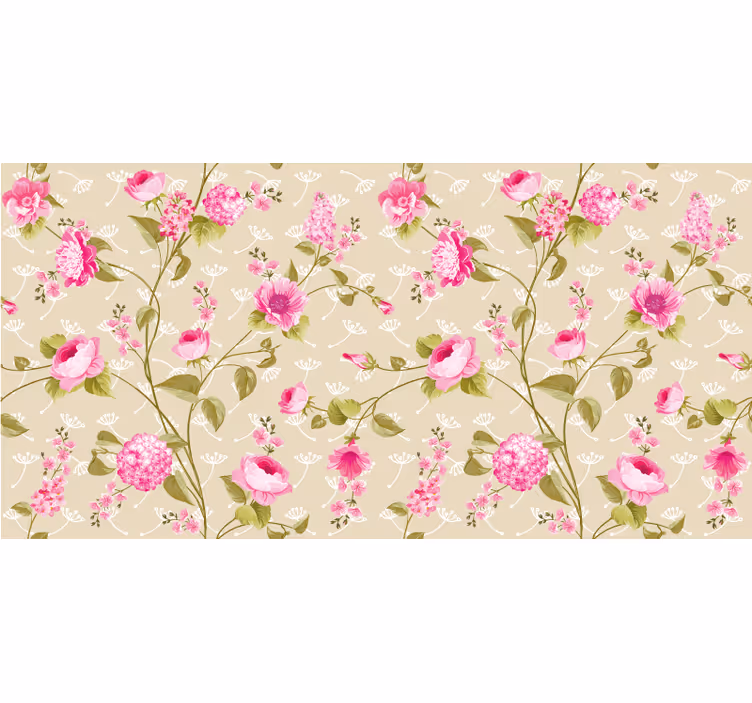 Tenda a rullo camera da letto stampa floreale vintage - TenStickers