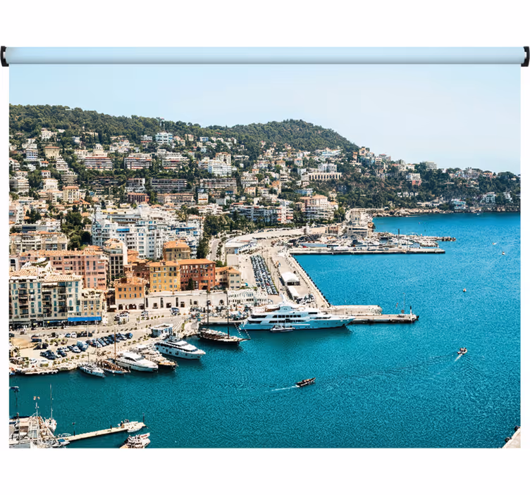 Tenda a rullo camera da letto porto della bella riviera - TenStickers