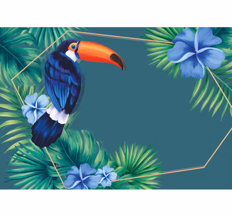 Tenda a rullo camera da letto foglie tropicali tucano - TenStickers