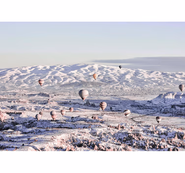 Tenda a rullo bianca atmosfere invernali - TenStickers