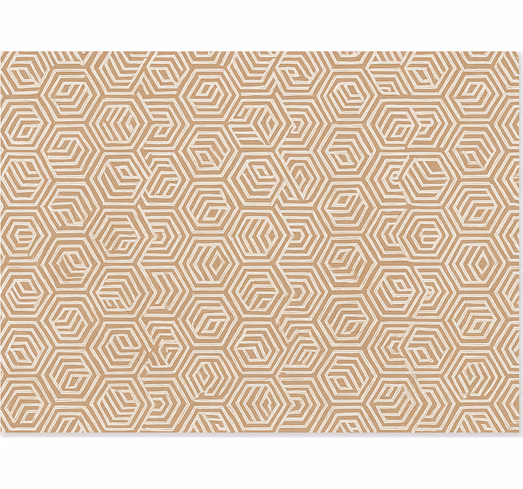 Tenda a rullo soggiorno ornamenti astratti beige - TenStickers