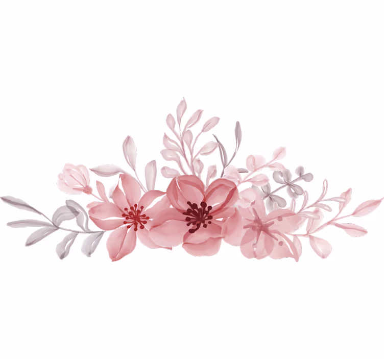 Tenda a rullo camera da letto fiori rosa - TenStickers