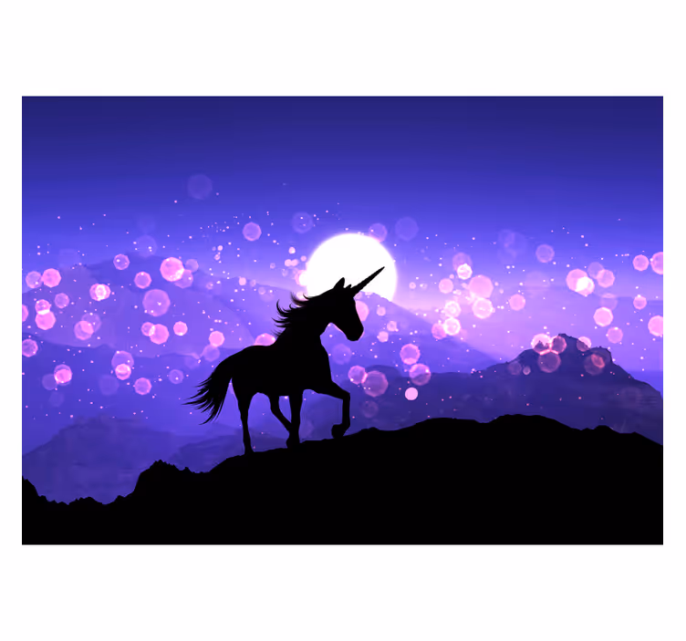 Tenda a rullo cameretta unicorno fiaba - TenStickers