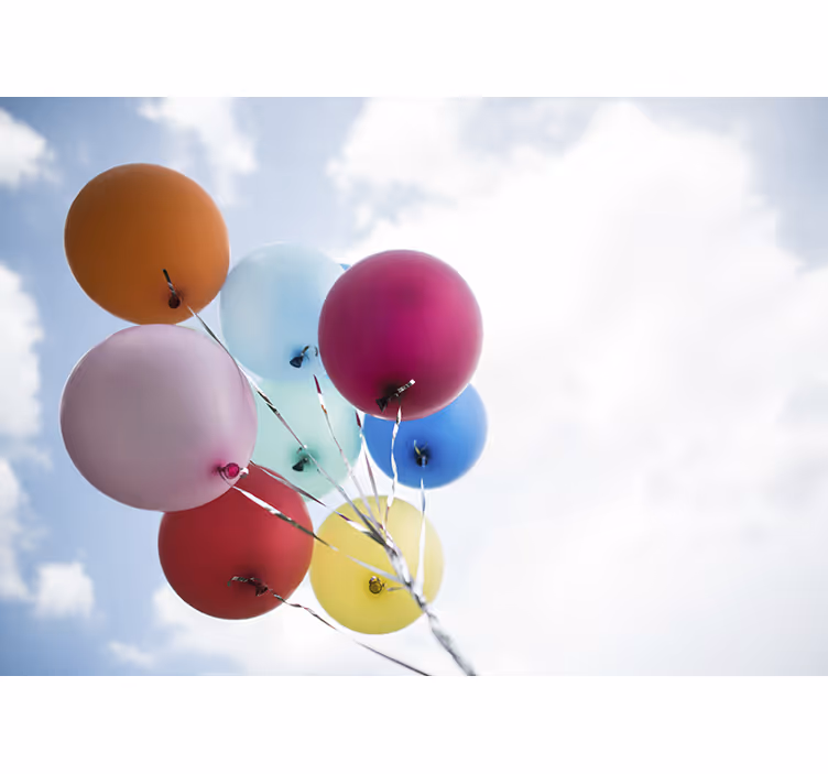 Tenda a rullo cameretta palloni colorati nel cielo - TenStickers