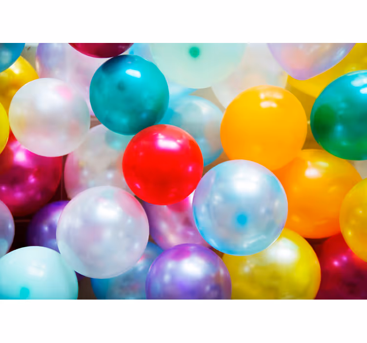 Tenda a rullo cameretta murale bambini palloni colorati - TenStickers