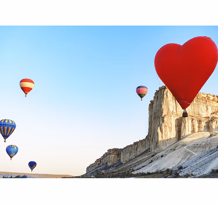 Tenda a rullo cameretta palloncino a forma di cuore - TenStickers