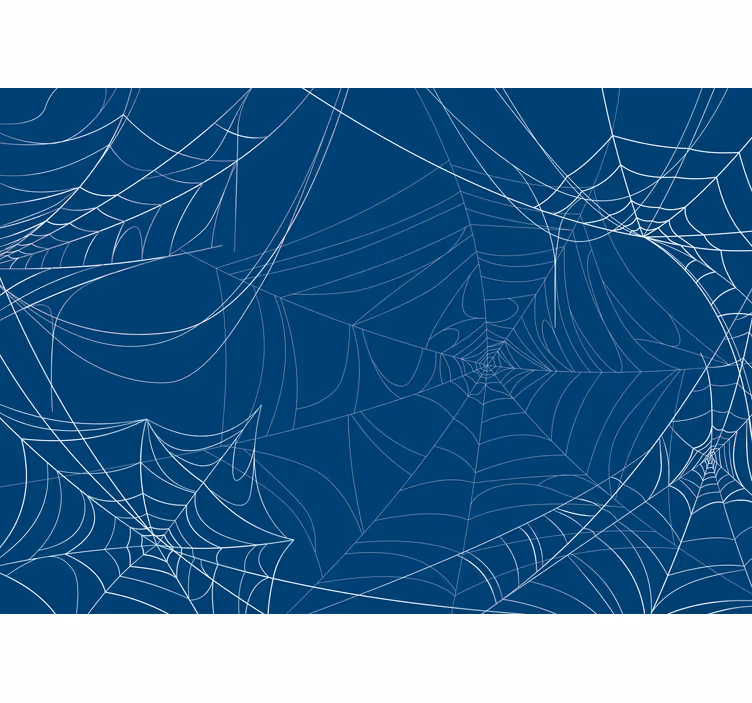 Tenda a rullo cameretta ragnatela blu di halloween - TenStickers