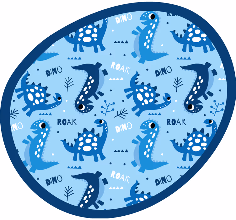 Tenda a rullo cameretta sfondo dinosauri blu - TenStickers