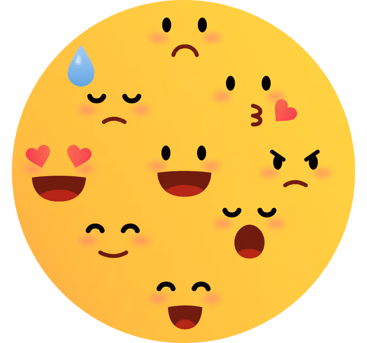 Tenda a rullo cameretta facce emoji - TenStickers