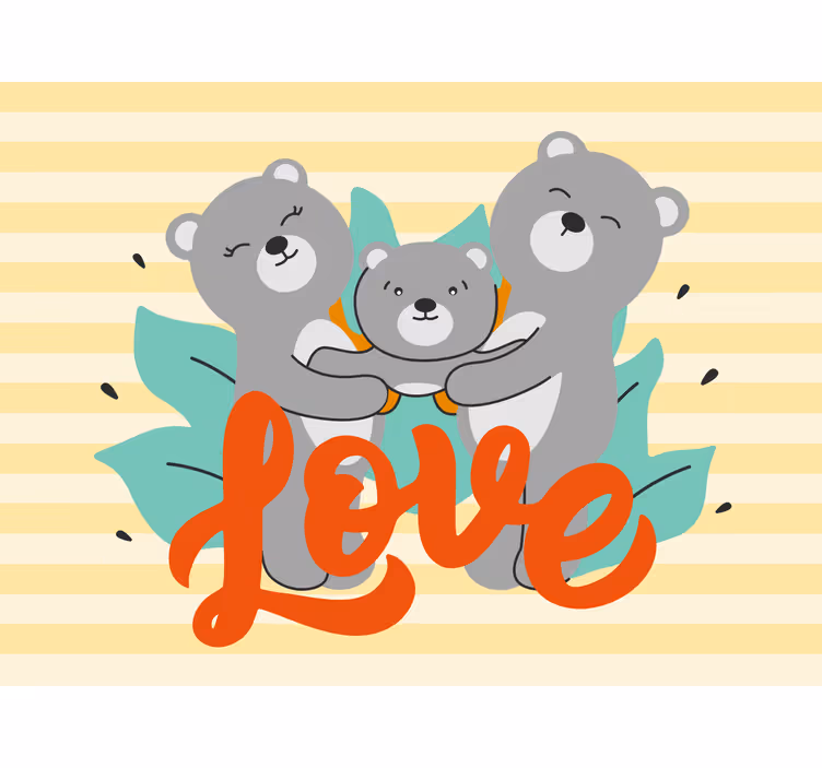 Tenda a rullo cameretta tre orsetti carini - TenStickers