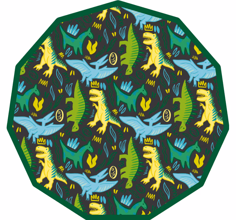 Tenda a rullo cameretta motivo dinosauri verdi - TenStickers