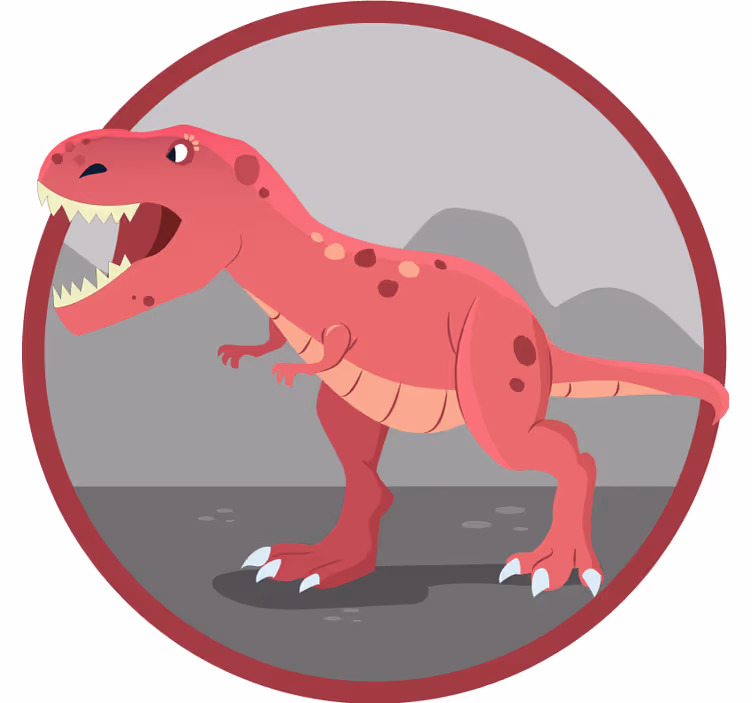 Tenda a rullo cameretta illustrazione t-rex bambini - TenStickers