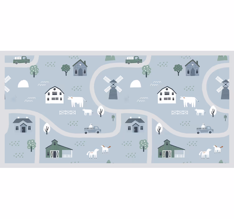 Tenda a rullo cameretta strade di città - TenStickers