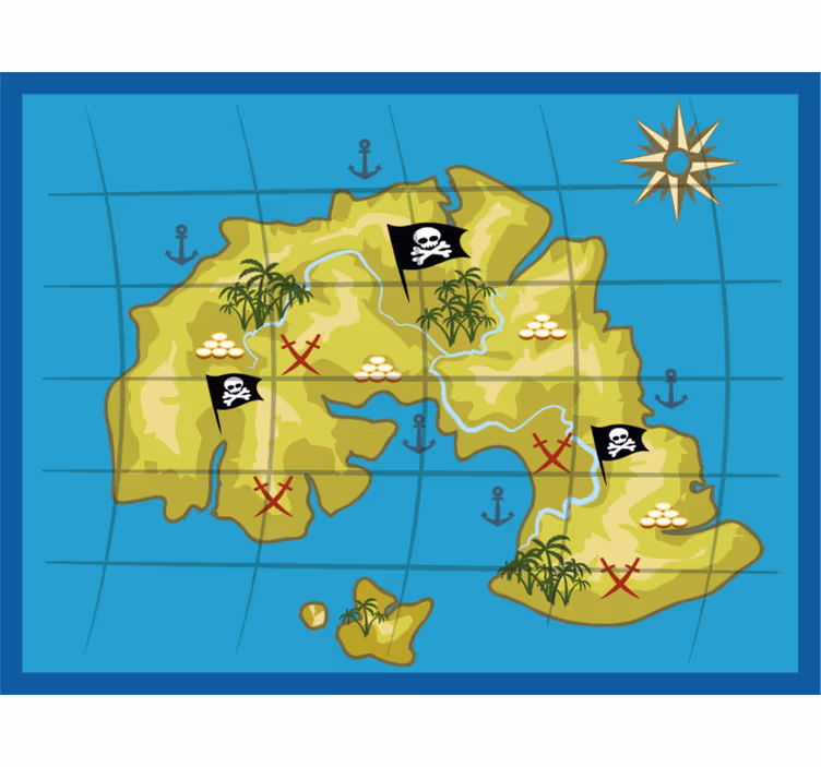 Tenda a rullo cameretta mappa avventura usa bambini - TenStickers