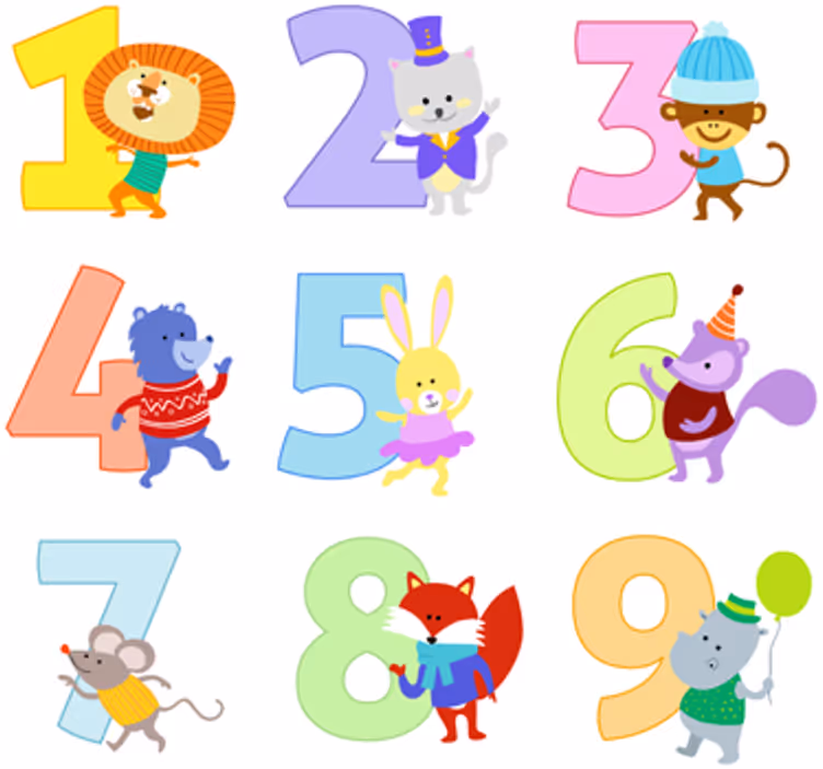 Tenda a rullo cameretta adesivi numeri bambini - TenStickers