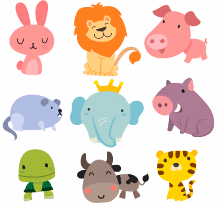 Tenda a rullo cameretta adesivi animali bambini - TenStickers