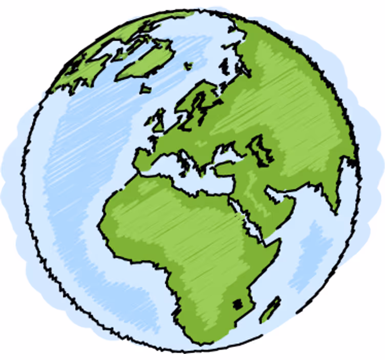 Tenda a rullo cameretta mappa del mondo verde e blu - TenStickers