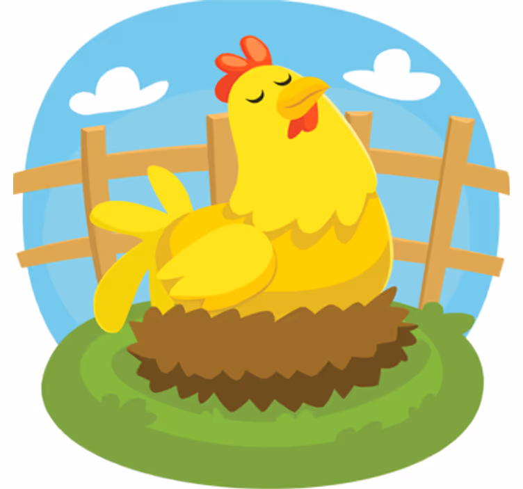 Tenda a rullo cameretta gallina in cova - TenStickers