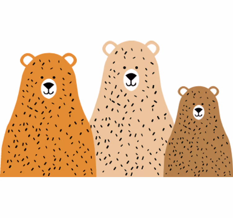 Tenda a rullo cameretta tre amici orsi - TenStickers