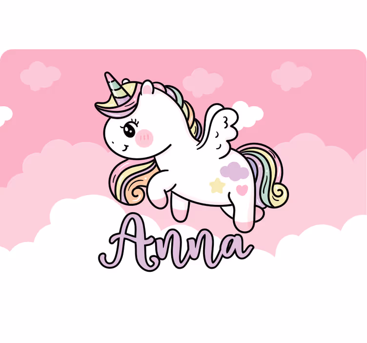 Tenda a rullo cameretta unicorno magico rosa - TenStickers