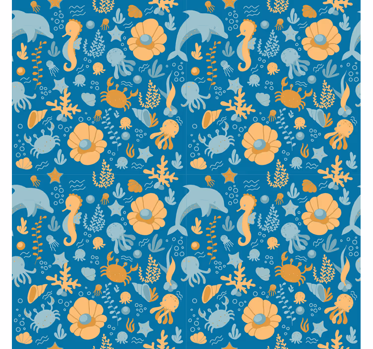 Tenda a rullo cameretta mare cartone - TenStickers