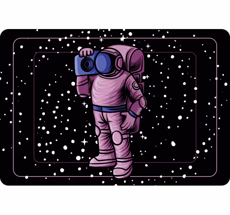 Tenda a rullo cameretta astronauta con radio - TenStickers