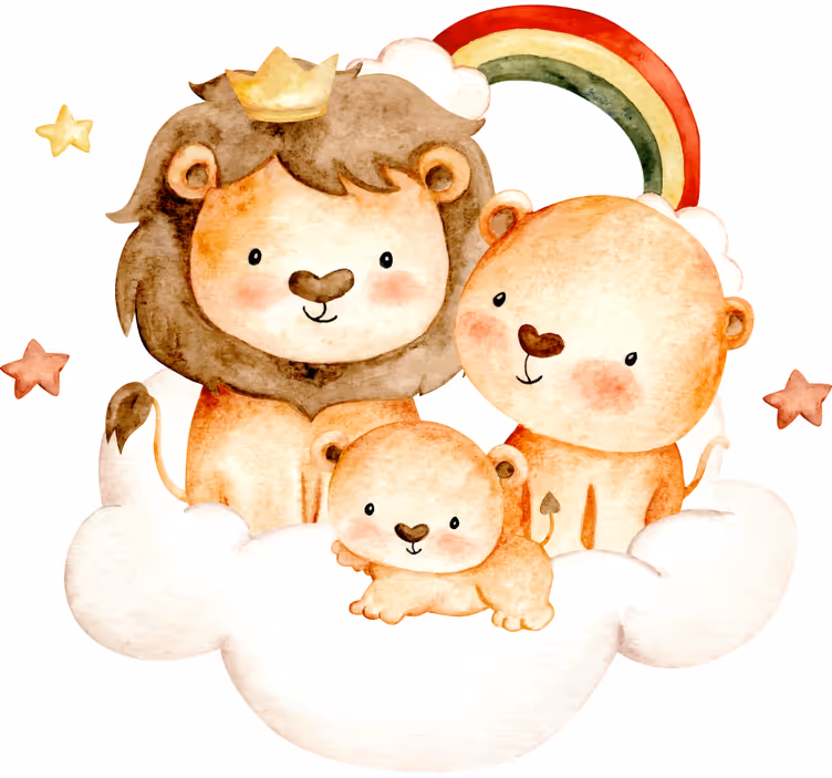 Tenda a rullo cameretta animali baby con stelle e nuvole - TenStickers