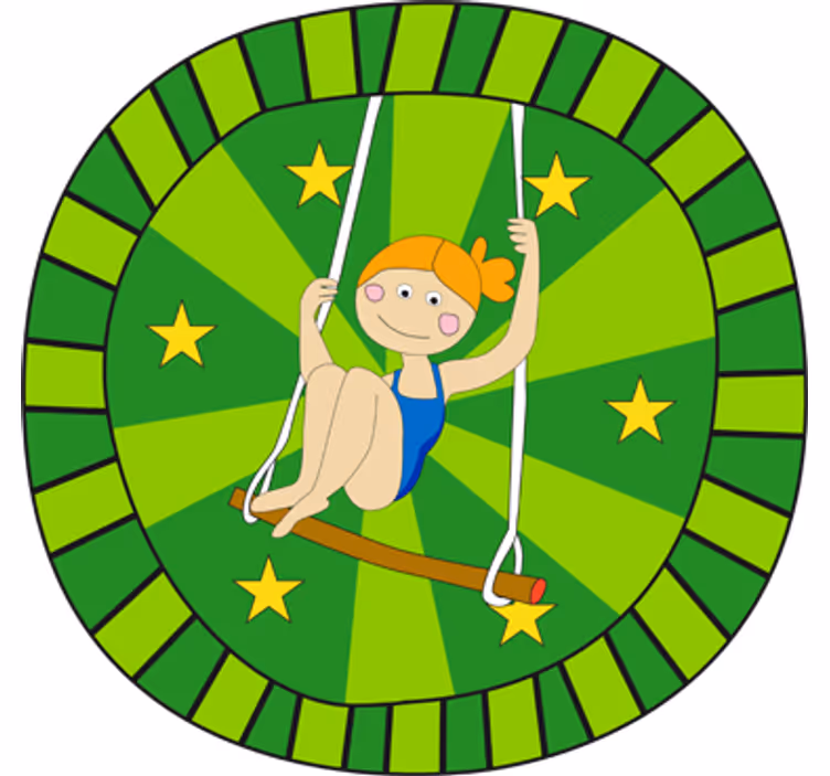 Tenda a rullo cameretta berta al circo - TenStickers