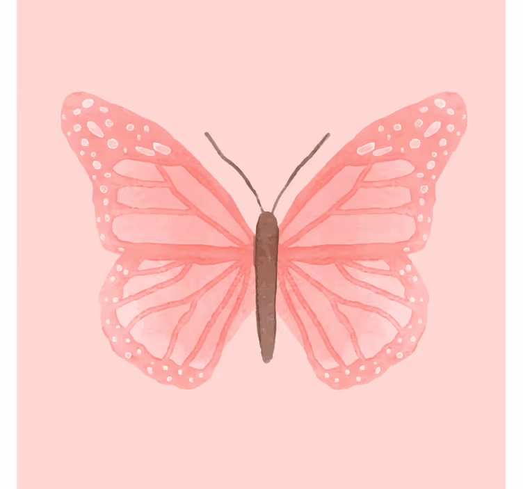 Tenda a rullo cameretta farfalle rosa su piastrelle - TenStickers