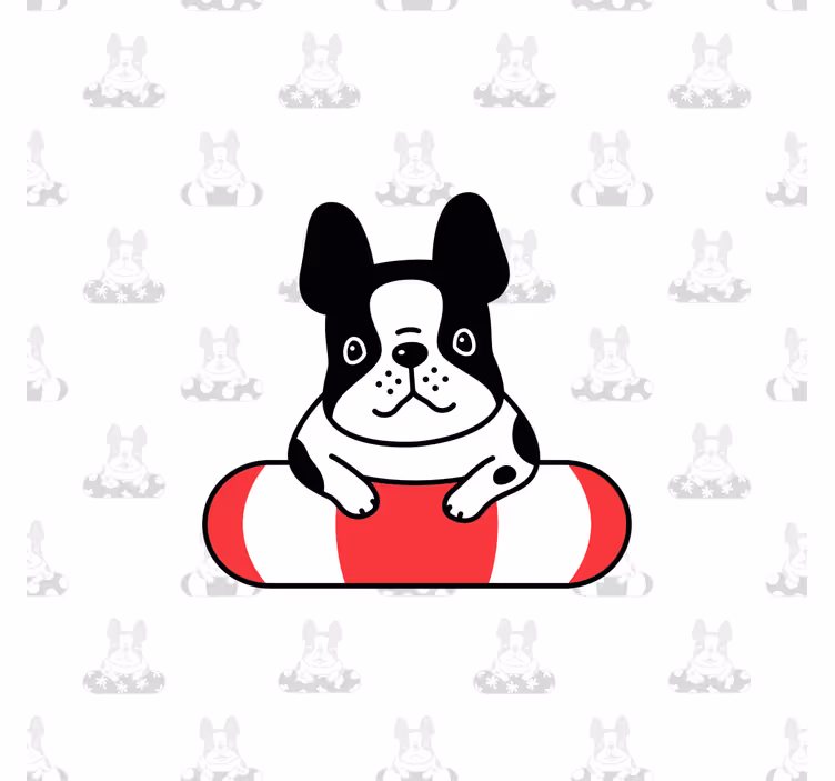 Tenda a rullo cameretta motivo bulldog francese carino - TenStickers