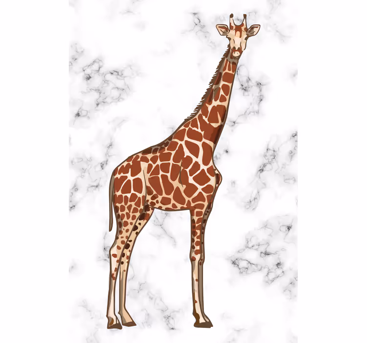 Tenda a rullo cameretta ritratto di giraffa felice - TenStickers