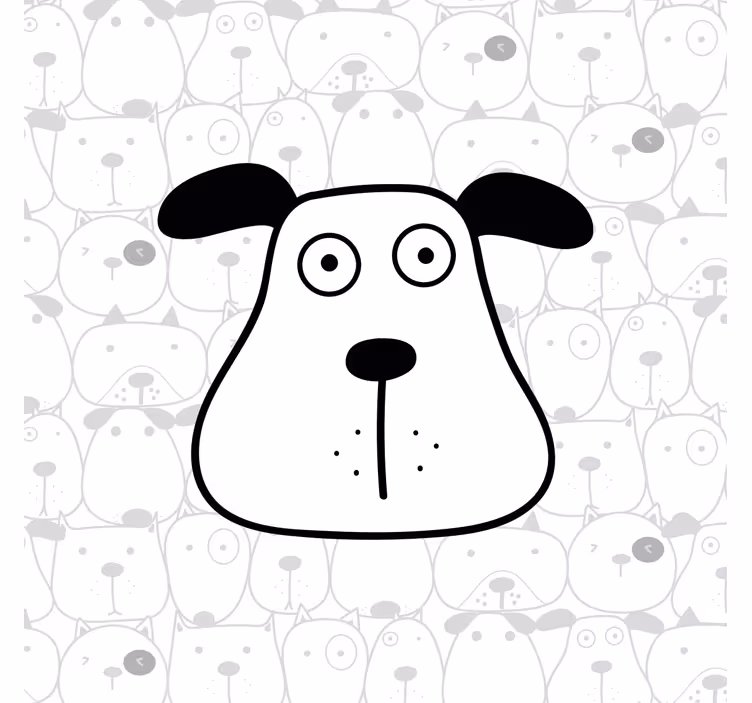 Tenda a rullo cameretta motivo cane disegnato a mano - TenStickers