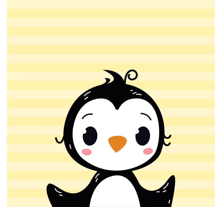 Tenda a rullo cameretta pinguino cucciolo carino - TenStickers