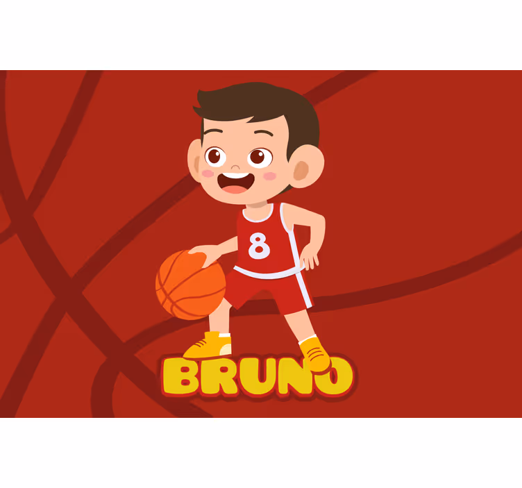 Tenda a rullo cameretta giocatore di basket personalizzato - TenStickers