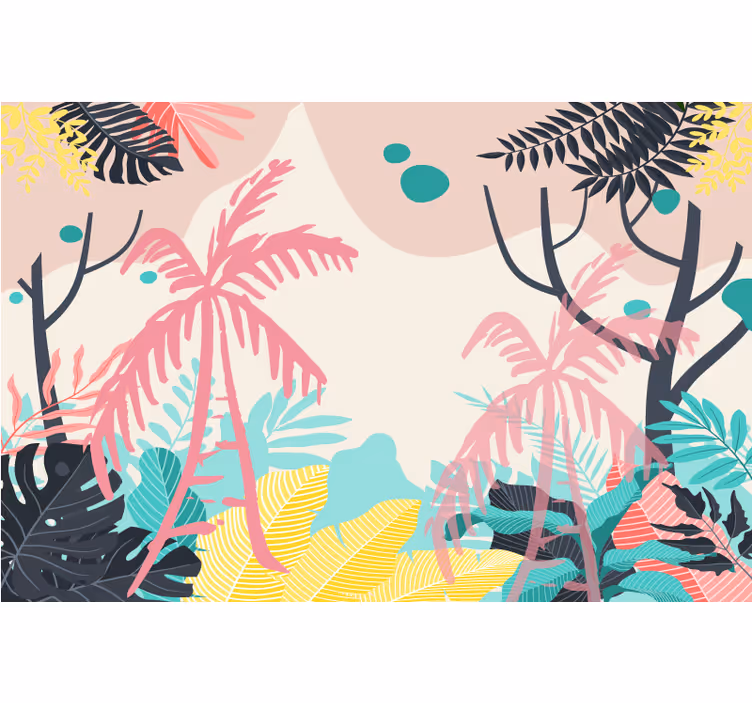 Tenda a rullo cameretta palme boho - TenStickers