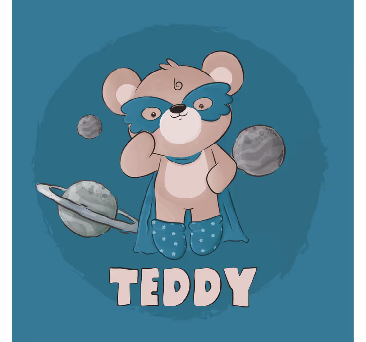 Tenda a rullo cameretta eroe orso - TenStickers