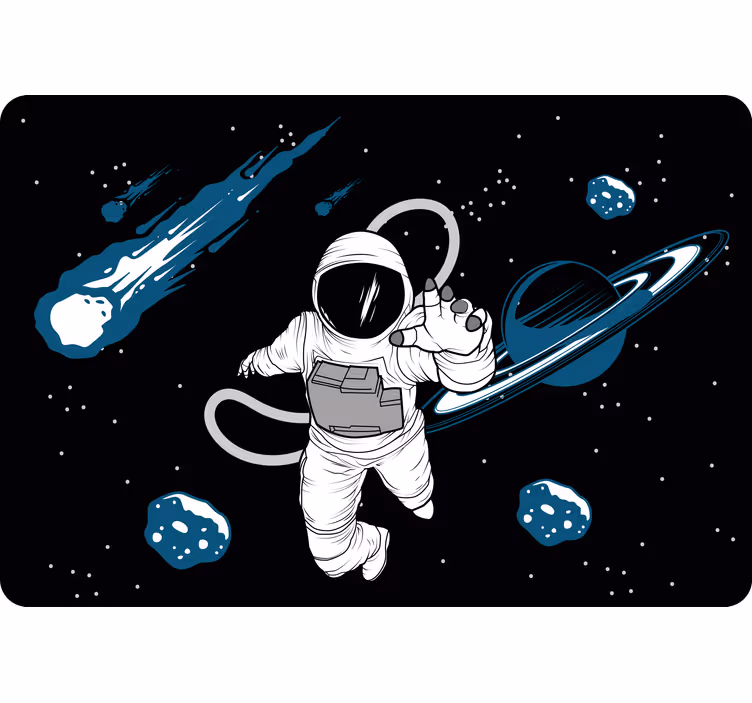 Tenda a rullo cameretta astronauta disegnato a mano - TenStickers
