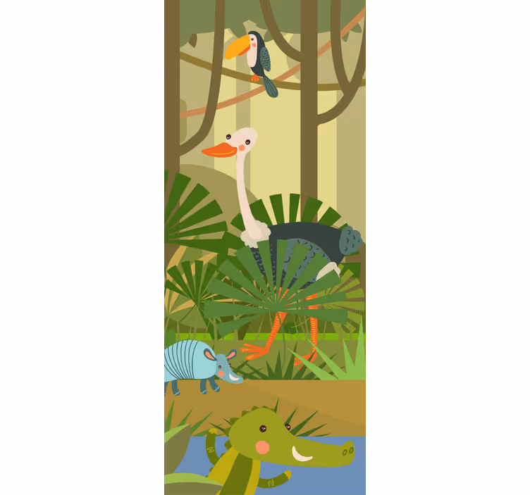 Tenda a rullo cameretta animali selvatici - TenStickers