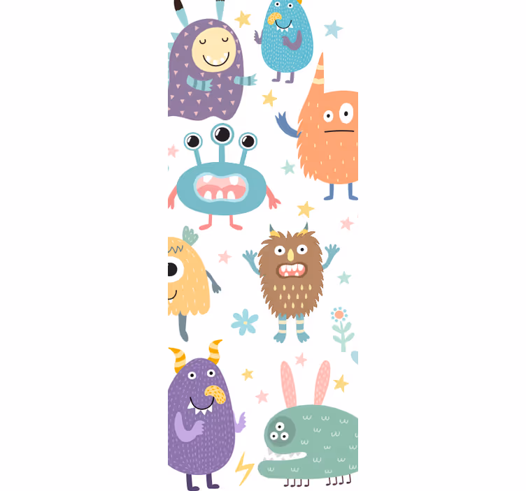 Tenda a rullo cameretta mostro felice per bambini - TenStickers