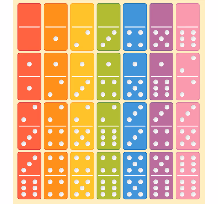 Tenda a rullo cameretta dominoes gioco da tavolo - TenStickers