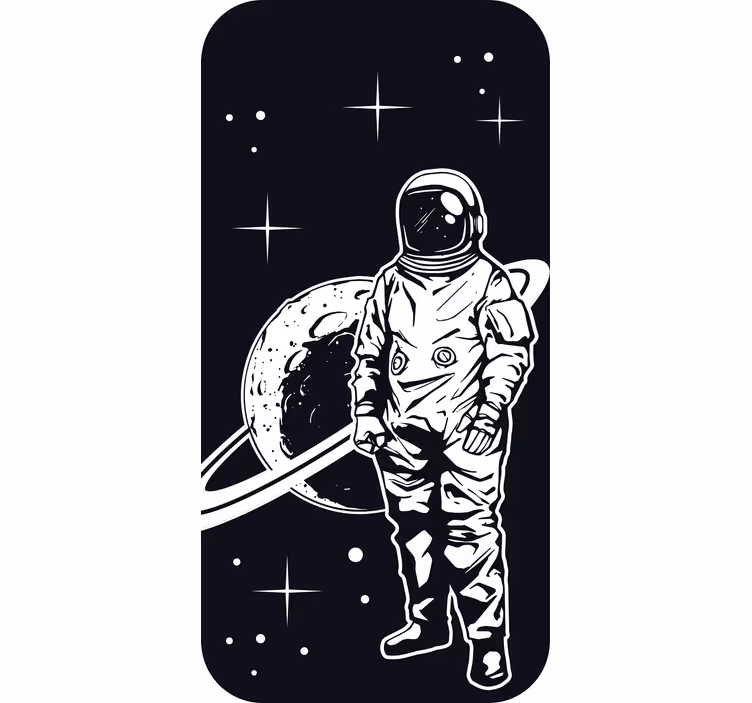 Tenda a rullo cameretta design astronauta con pianeta - TenStickers