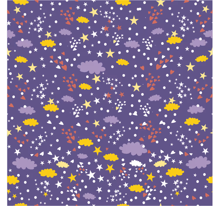 Tenda a rullo cameretta stelle e nuvole - TenStickers