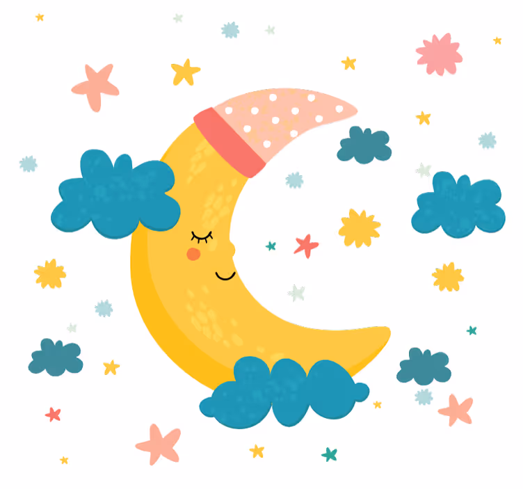 Tenda a rullo cameretta luna e stelle cozy - TenStickers