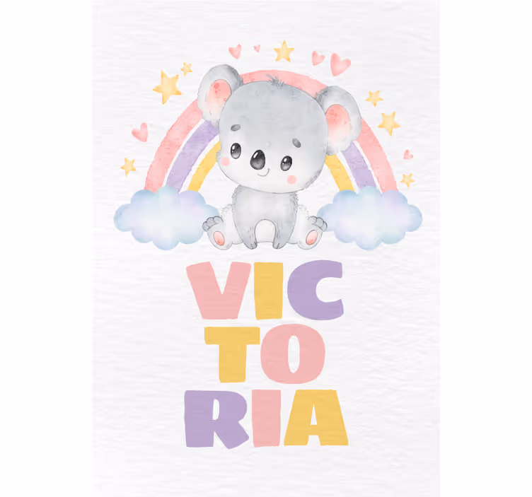 Tenda a rullo cameretta koala e arcobaleno - TenStickers