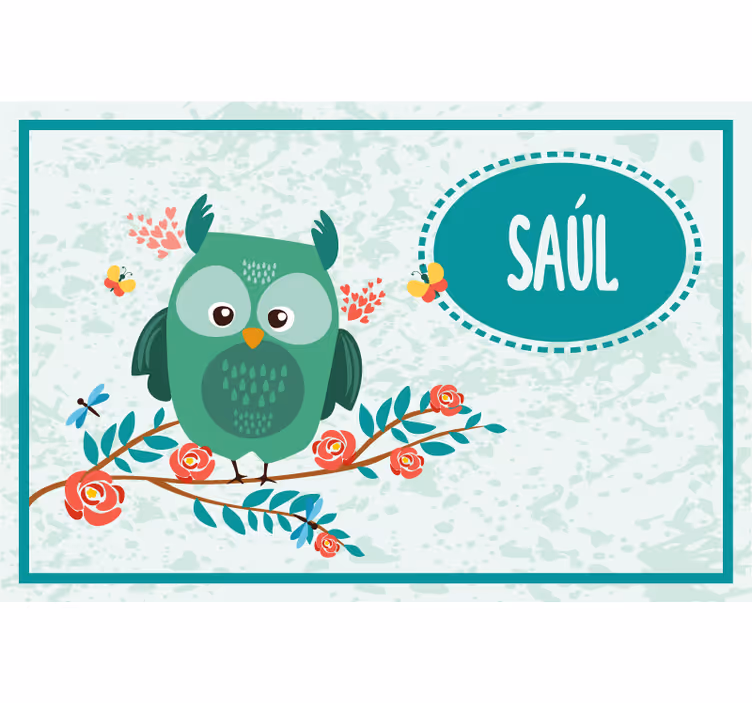 Tenda a rullo cameretta per bambini personalizzabile gufo - TenStickers
