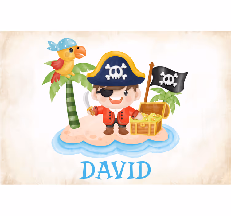 Tenda a rullo cameretta pirata cartone - TenStickers